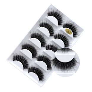 Cílios Cartela Com 5 Pares - Modelo G801