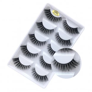 Cílios Cartela Com 5 Pares - Modelo G806